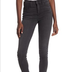MADEWELL High Riser Skinny Jean 31 Black Grey NWT